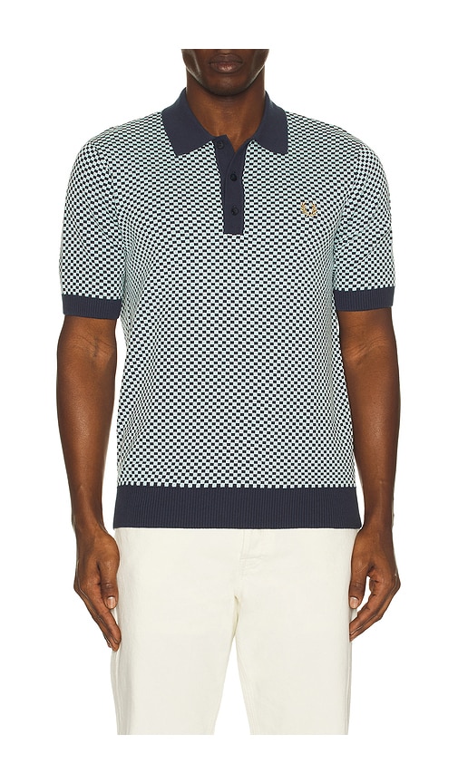 Fred Perry Chequerboard Knitted Polo Shirt