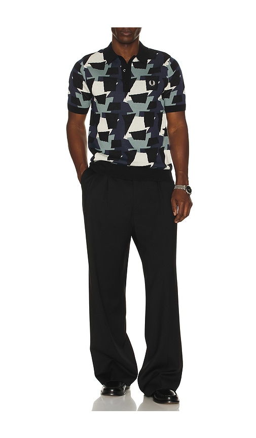  Fred Perry Poloshirt Fragment Jacquard In Black. Größe S. Also In M, L, Xl/1x. 