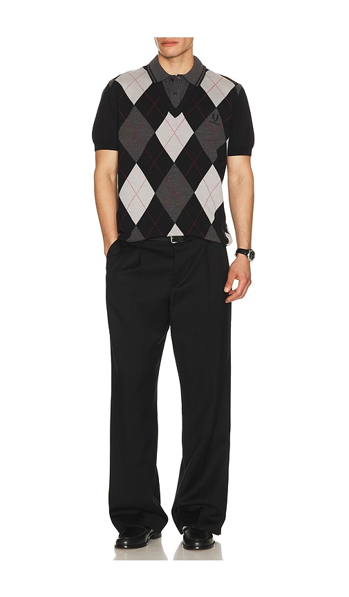  Fred Perry Strickshirt In Black. Größe M. Also In L. 