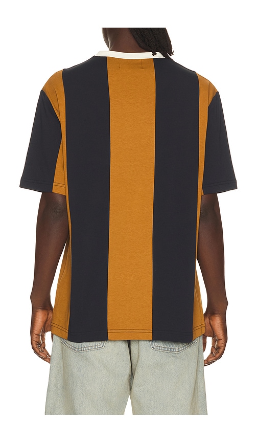 Fred Perry Meyba Cut And Sew Polo Shirt Navy In Brown