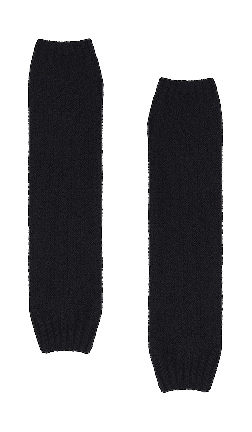 Free People Amour Knit Arm Warmers In Black