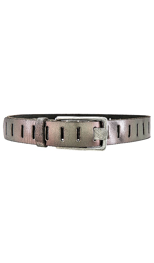 Free People Wyf Metallic Jona Belt In Metallic Silver