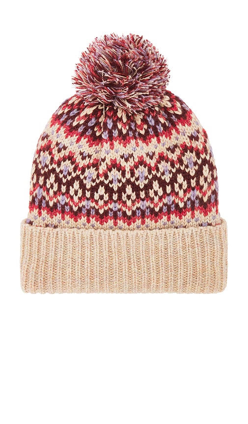 FREE PEOPLE FIRST FROST FAIRISLE POM BEANIE 