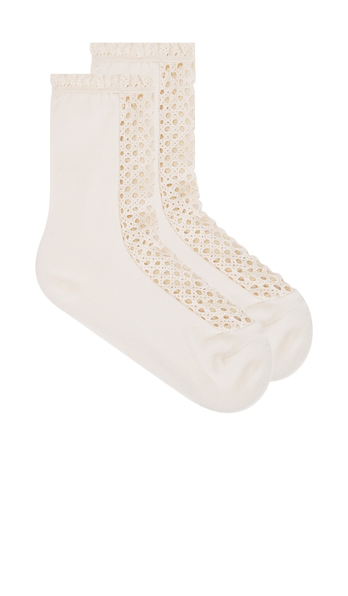 Shop Free People Rubies Crochet Socks In Ivory