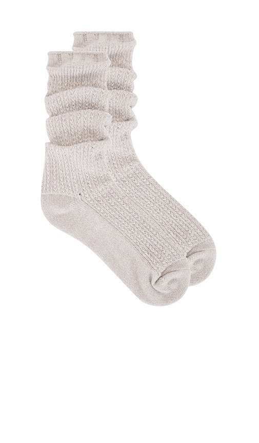 Free People Staple Slouch Socks in Marled Grey
