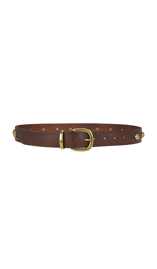 Rhodes Stud Belt in Brown. - size XS/S (also in M/L)