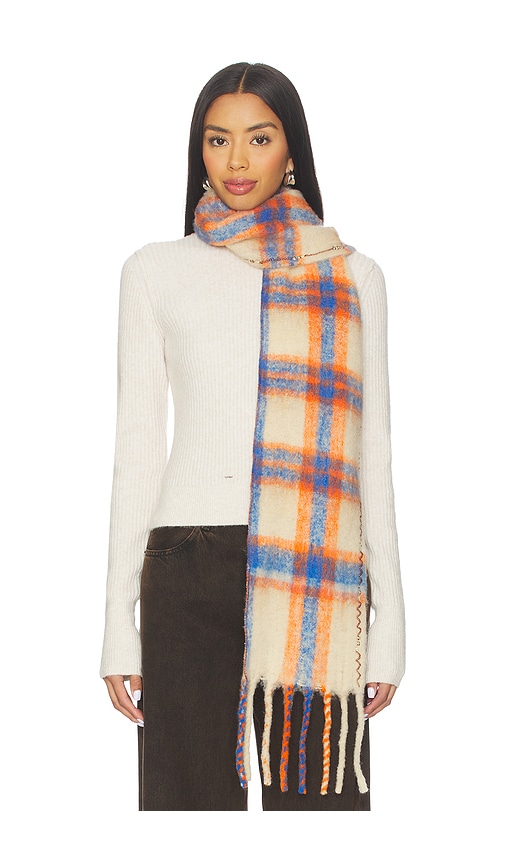 Free People Highland Plaid Skinny Scarf