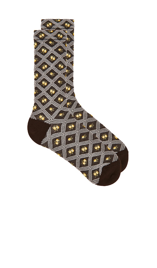 Free People CHAUSSETTES FLORAL en Brown 15€