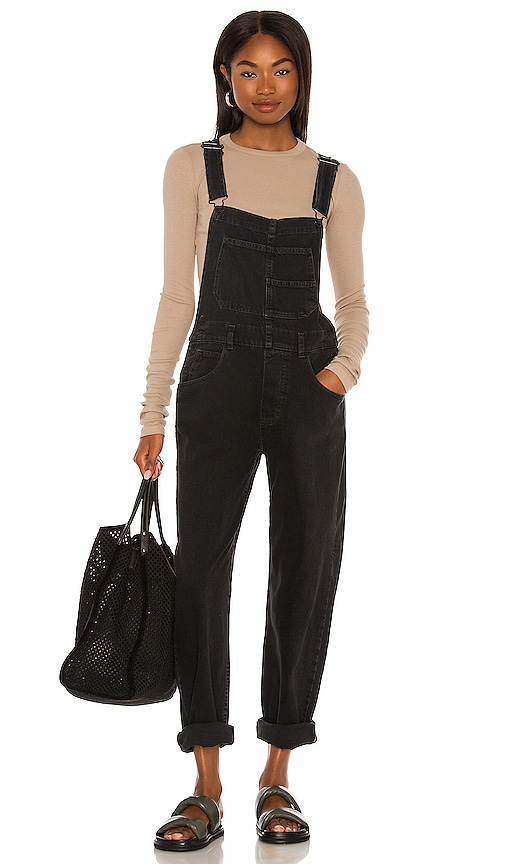Free People x We The Free Ziggy Denim Overall in Mineral Black | REVOLVE