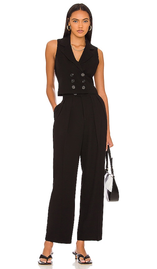 Free People Gabbie Top And Pant Suit in Black | REVOLVE