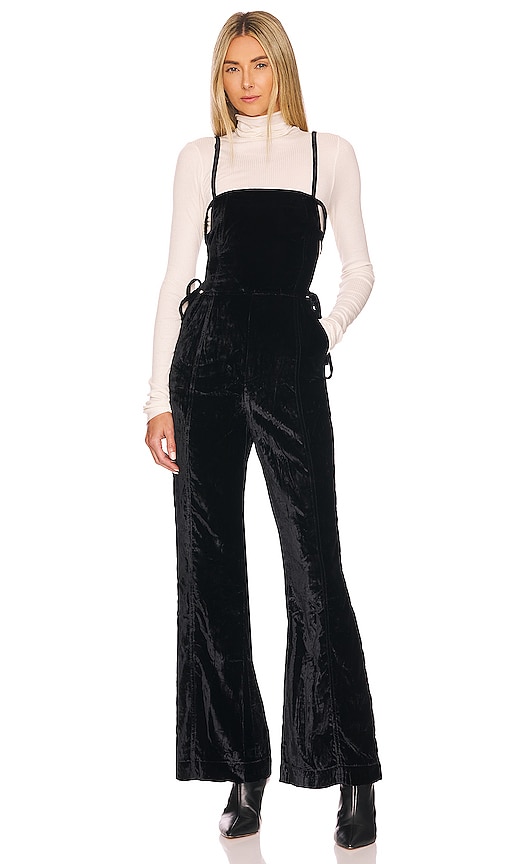 Free People 90s Forever Dungaree In Black