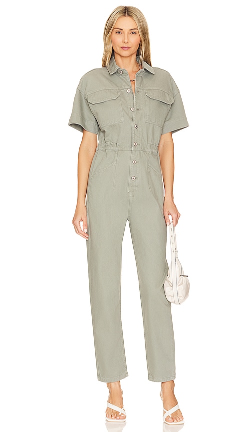 Free People Marci Jumpsuit In Washed Army