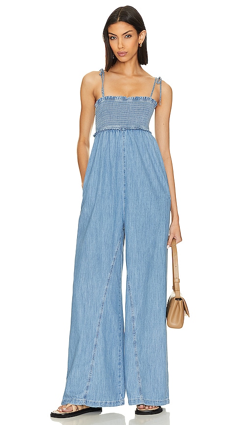 Free People X Revolve Easy Does It Jumpsuit In Blue
