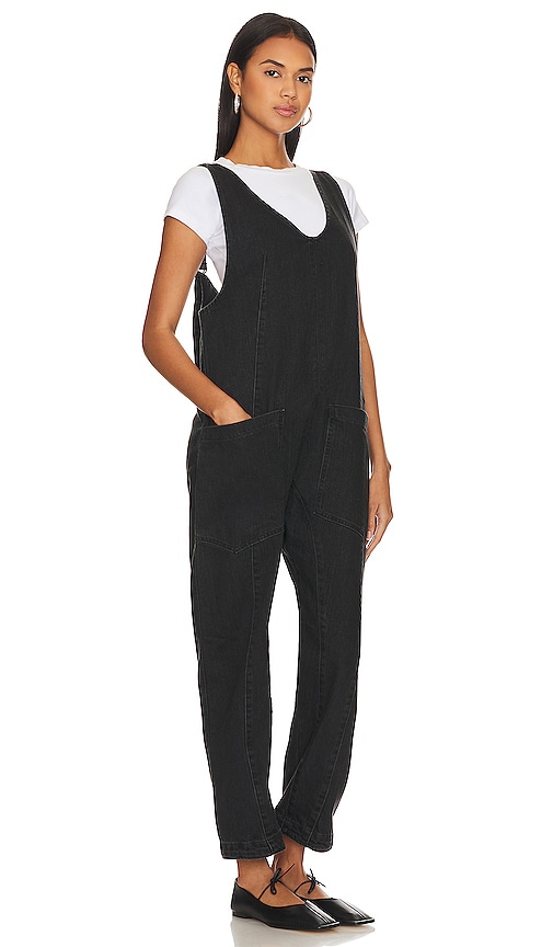 Shop Free People X We The Free High Roller Jumpsuit In Black