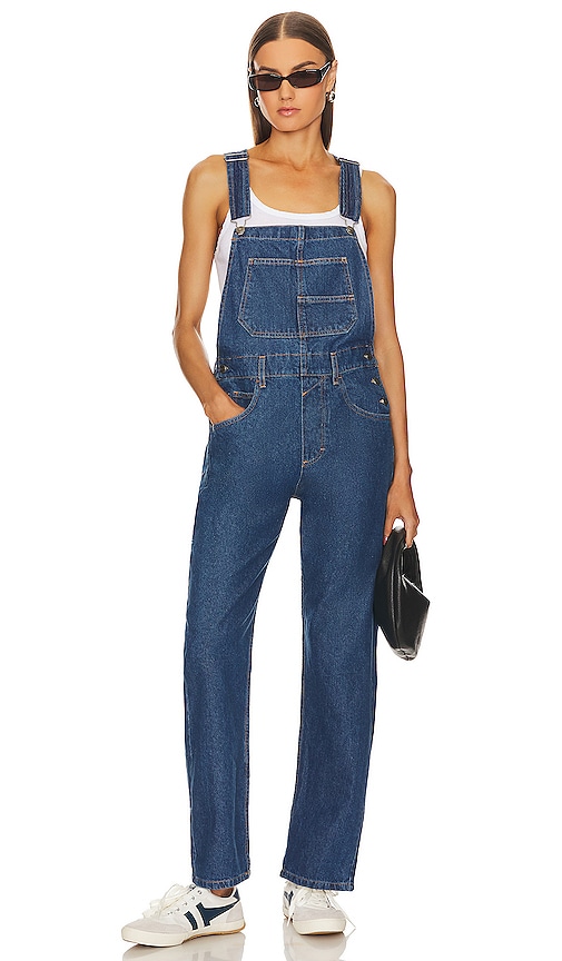 Shop Free People X We The Free Ziggy Denim Overall In Sapphire Blue