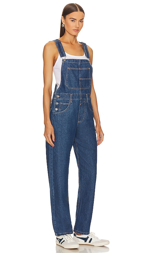 Shop Free People X We The Free Ziggy Denim Overall In Sapphire Blue