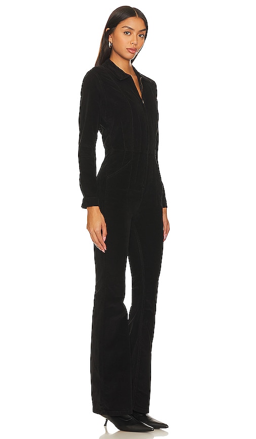 Shop Free People X We The Free Jayde Cord Flare Jumpsuit In Black