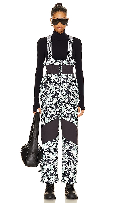 Free People X Fp Movement All Prepped Ski Bib In Wild Floral Combo