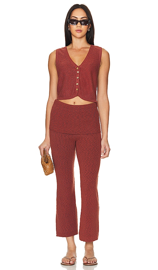 Free People X Free-est Ruby Sweater Pant Set In 酸辣酱