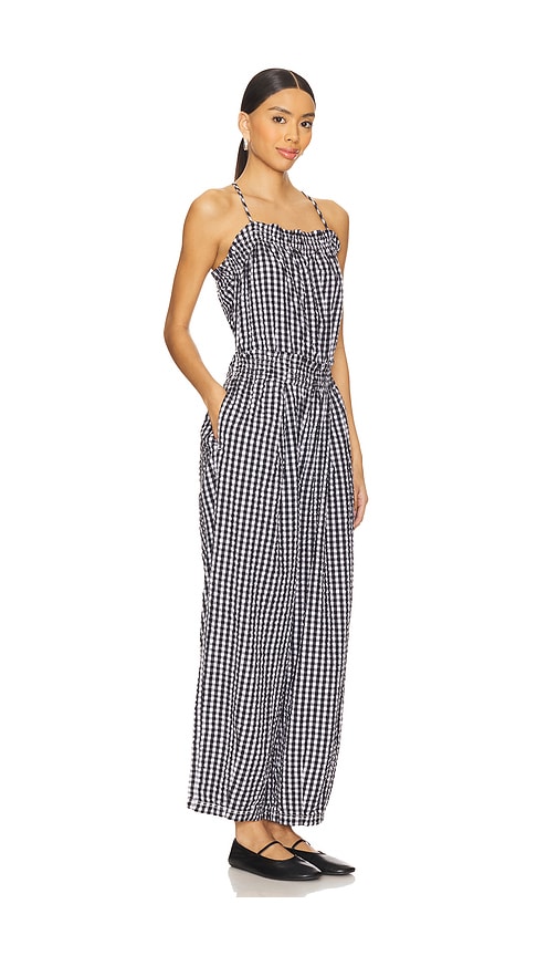 Free People Retro Heatwave Gingham One Piece In 黑色拼接
