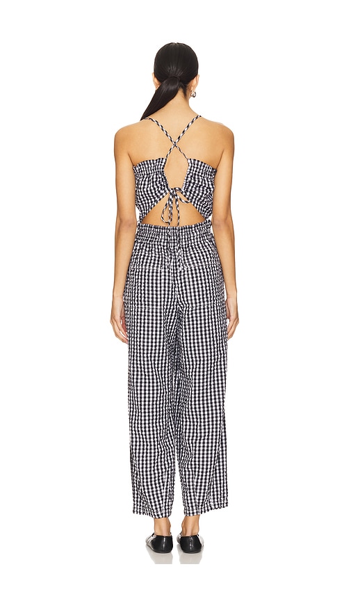  Free People Traje De Baño De Una Pieza De Cuadros Vichy Free People Retro Heatwave En Color Negro Talla L  (también En S, Xl, Xs). 