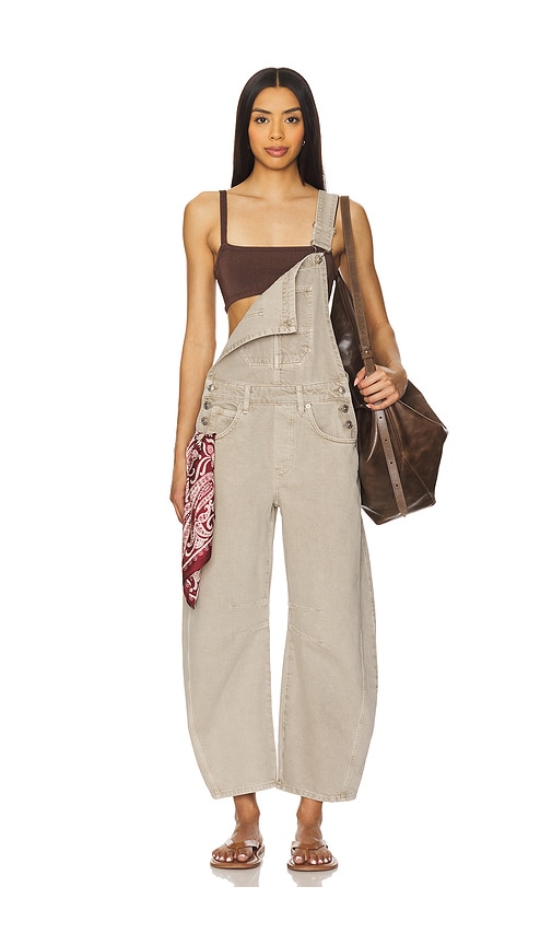 X We The Free Good Luck Overall in Neutral,Grey. - size L (also in M, S, XL, XS) - Free People - Modalova