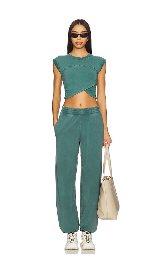 Free People x FP Movement Hot Shot Crossover Set in Evergreen