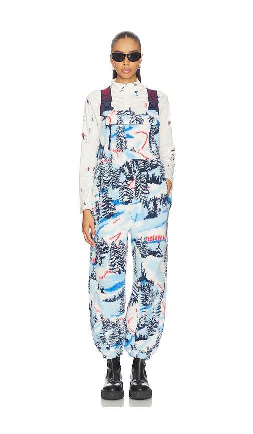 Free People COMBINAISON PRINTED HIT THE SLOPES SALOPETTE en BlueWhite Taille S Also en XS 217 €
