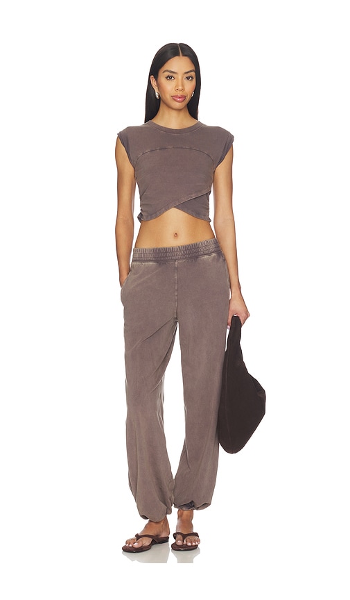 Free People x FP Movement Hot Shot Crossover Set in Chocolate