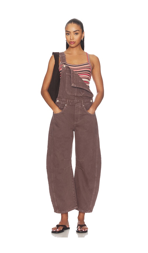 Free People X We The Free Good Luck Overall In Brown