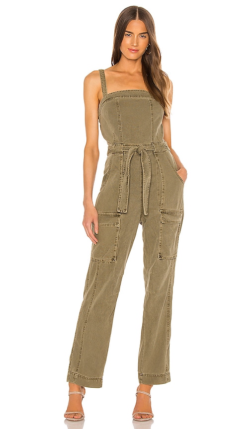 Free People Go West Utility Jumpsuit in Moss | REVOLVE