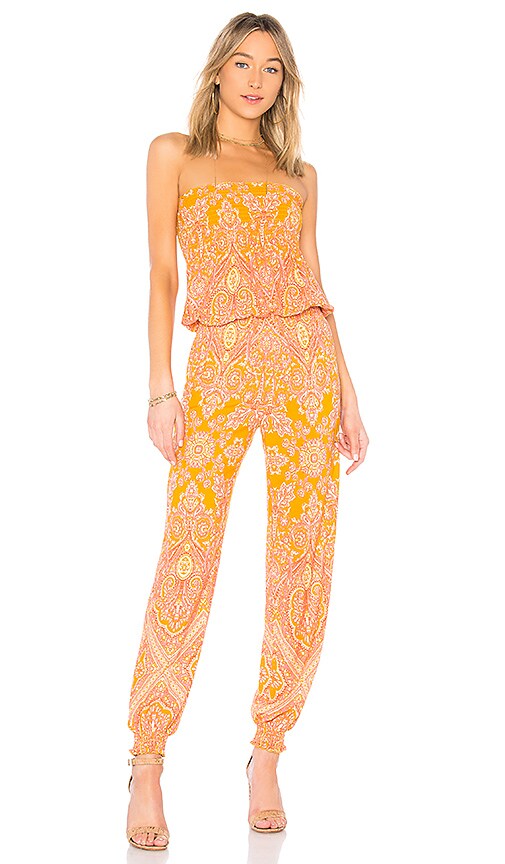 free people yellow jumpsuit