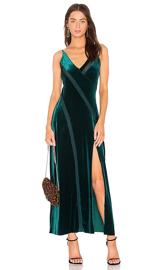 Free people spliced store velvet maxi dress