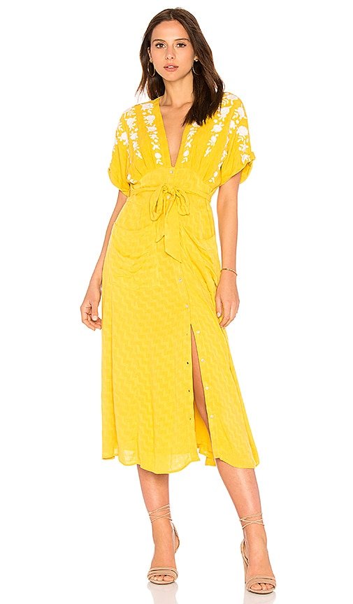 free people yellow dress