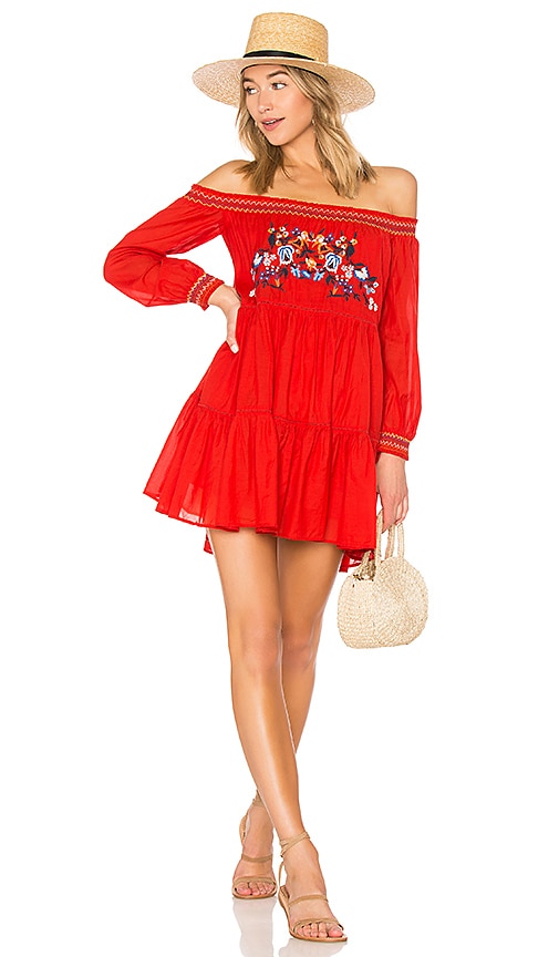 free people red mini dress