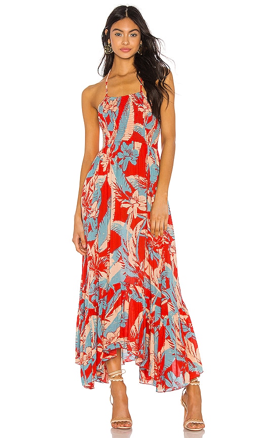 Free People Heat Wave Maxi Dress in Red REVOLVE