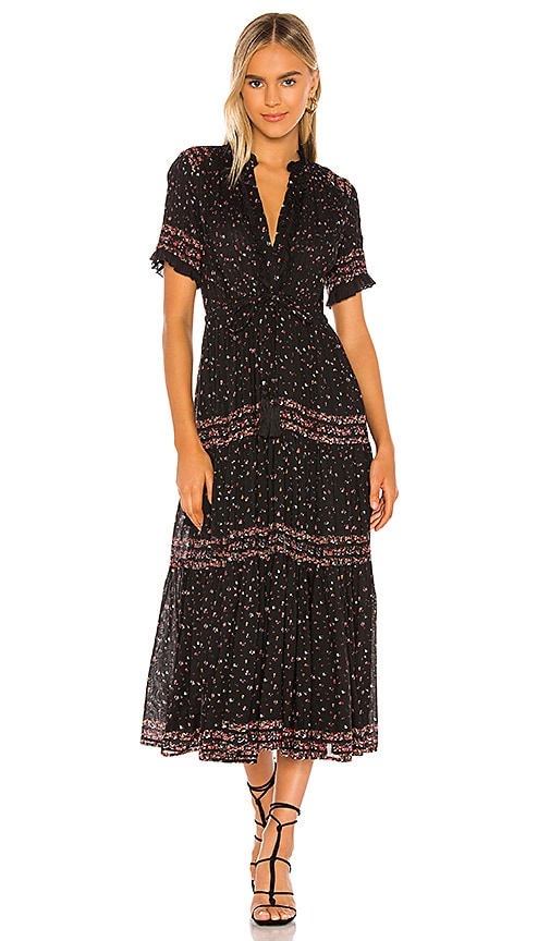 rare feelings maxi dress black