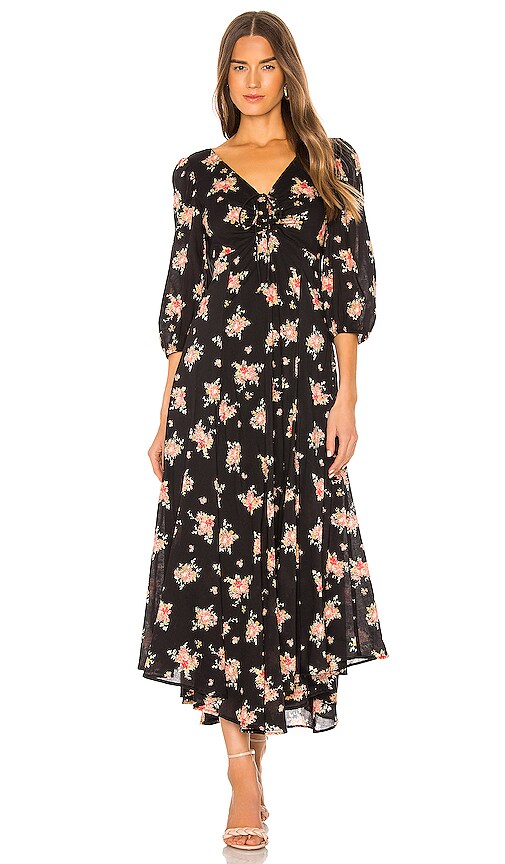 free people black combo dress