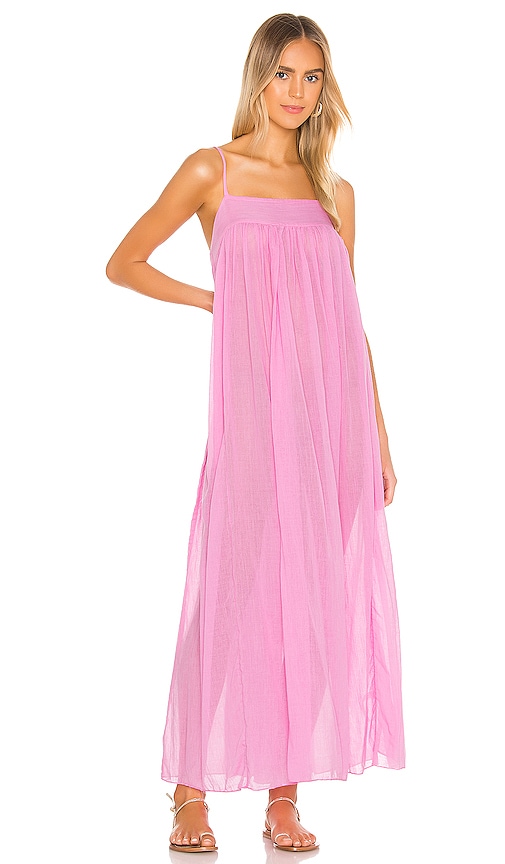 Free People On My Own Maxi Slip Dress in Pink
