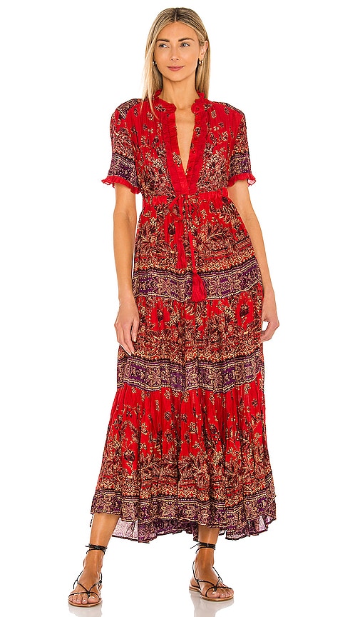 Free People Rare Feelings Maxi Dress In Red Combo | ModeSens