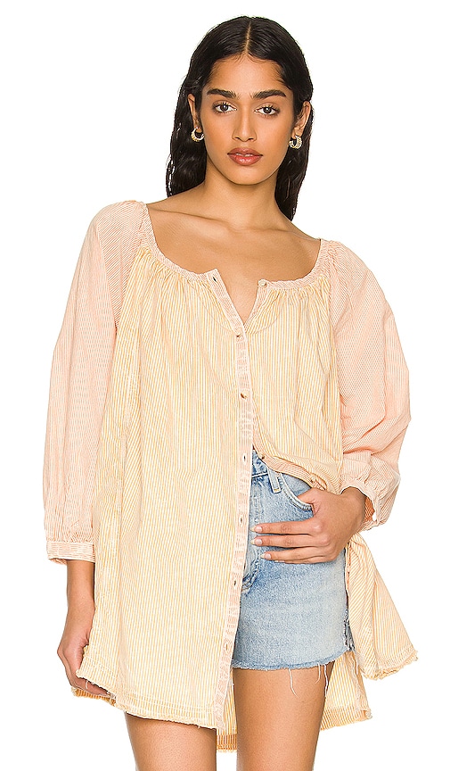 Free People Oxford Swing Tunic in Golden Combo