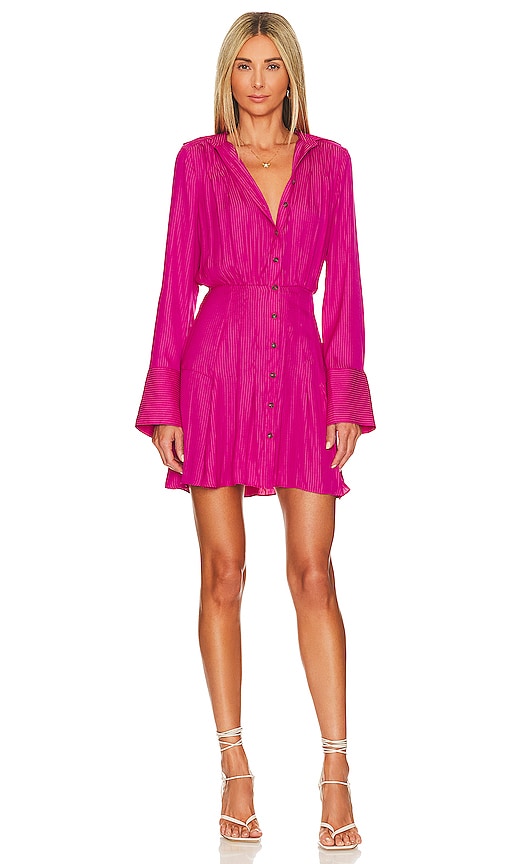 Free People Everly Shirtdress in Pink Phenom