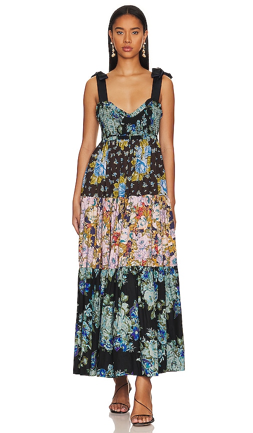 Free People Bluebell Floral-print Cotton Maxi Dress in Yellow
