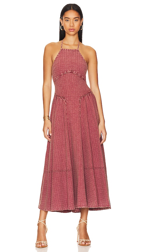 Free People Mind Over Matter Midi In Burgundy