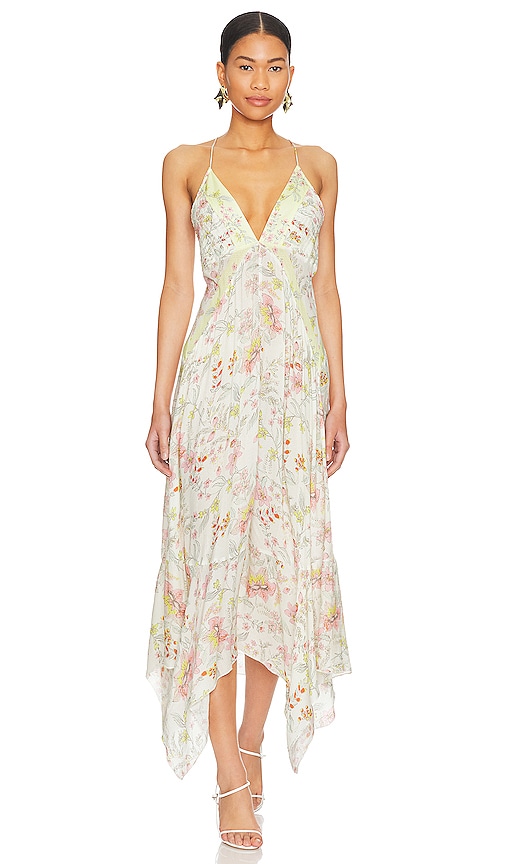 Free People x Intimately FP There She Goes Printed Slip in Ivory Combo