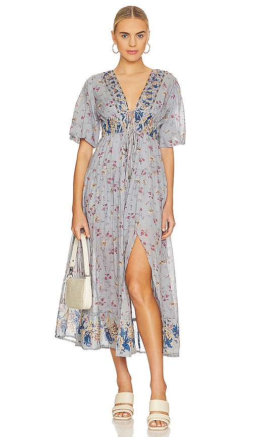 Shop Free People Lysette Maxi Dress In Bluebell Combo