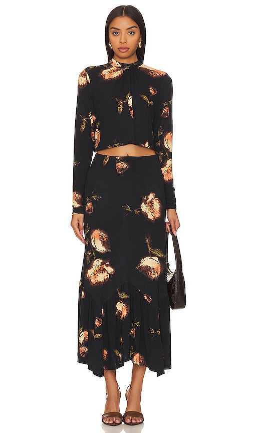 RENDEZVOUS TOP in BLACK COMBO - FREE PEOPLE
