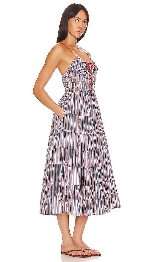 Shop Free People Going Steady Midi Dress In 灰褐色拼接
