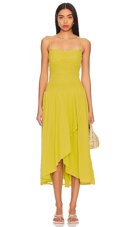 Free People Sparkling Moment Midi Dress In Olive