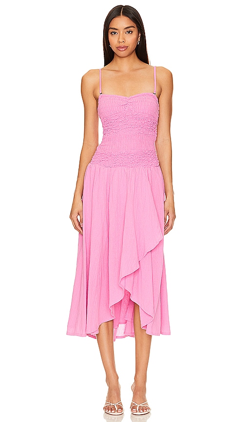 Shop Free People Sparkling Moment Midi Dress In Pink